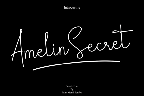 Amelin Secret: A Delicate Script Font for Elegant Branding