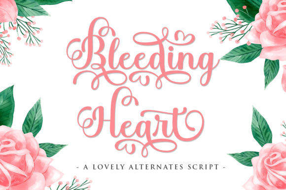 Bleeding Heart: A Charming Handwritten Font for Crafters