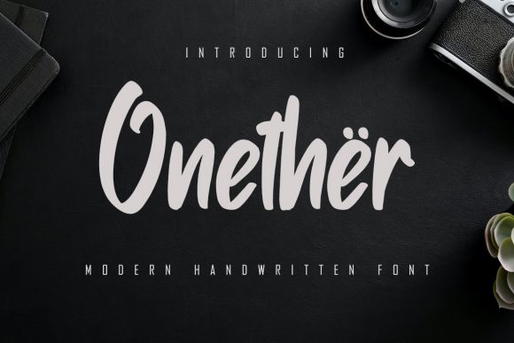 Discover the Charm of Onether: A Handwritten Font for Makers