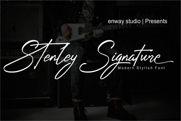 Elegant Stenley Signature Font for Craft and Design