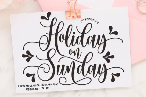 Enhance Your Handmade Creations with Holiday on Sunday Font