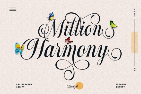 Million Harmony: A Versatile Script Font for Engaging Visuals