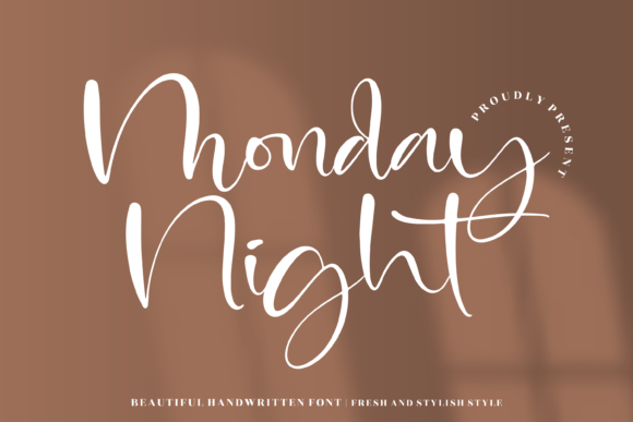 Monday Night: A Romantic Calligraphy Font for Crafters