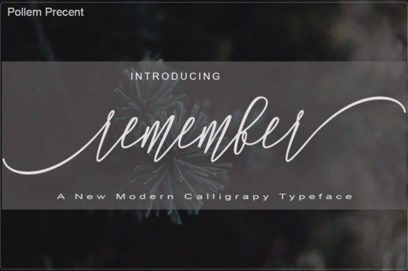 Remember: A Script Font for Elegant Editorial Design