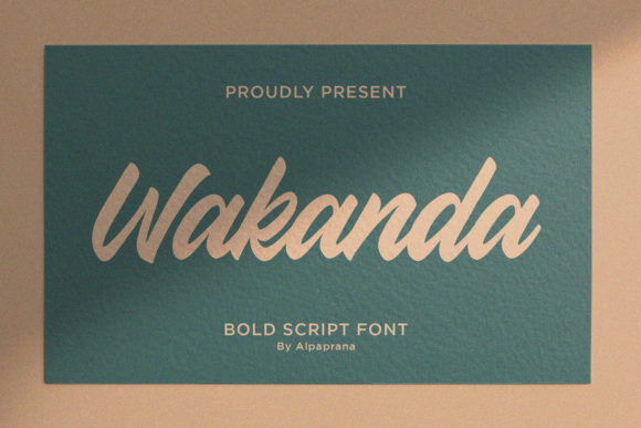 Wakanda: A Bold Script Font for Eye-Catching Brand Content