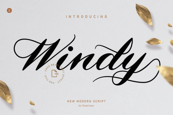 Windy: A Graceful Script Font for Elegant Editorial Design
